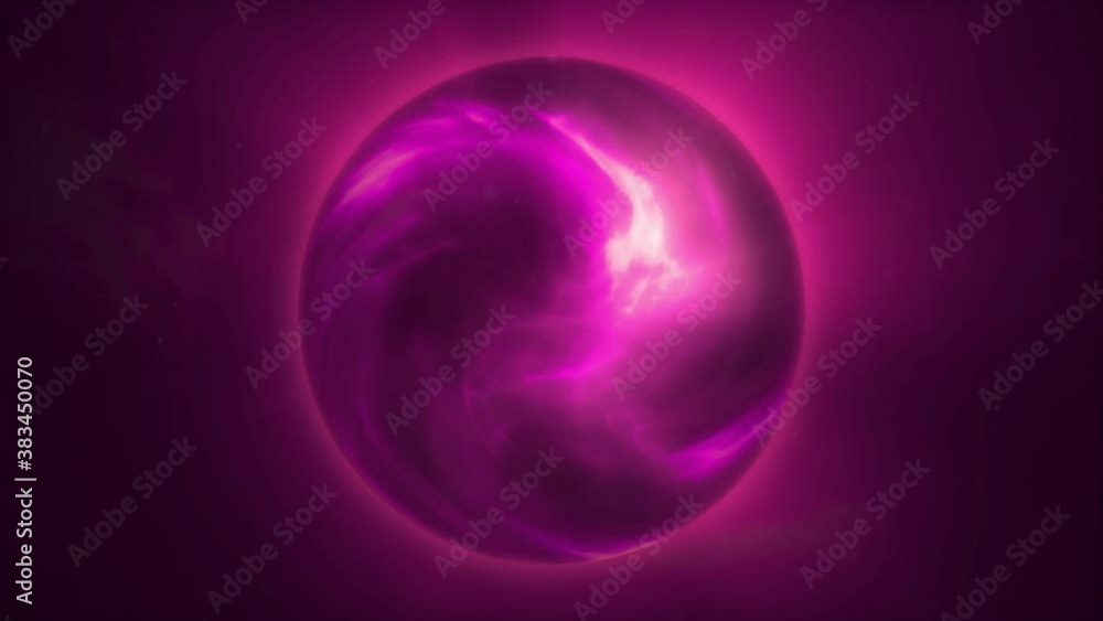 Poster fantasy ethereal space planet background fx loop/ 4k animation of an abstract fantasy planet space b