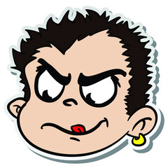 angry boy sticker