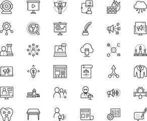 business vector icon set such as: bug, production, plumbing, speak, pot, tweaks, speed, baby, copywriting, repair, cam, projector, occupation, discovery, area, part, career, tech, family, workshop