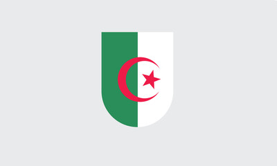 Algeria flag shield vector illustration