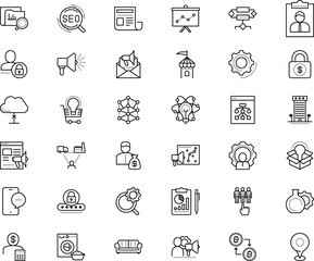 business vector icon set such as: delivery, hr, program, sea, wealth, contact, white, furniture, detergent, letter, list, start, key, product, privacy, stamp, living, wash, couch, schedule, speech