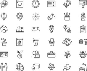 business vector icon set such as: sales, income, sport, analyze, risk, uncertainty, cloud, numeral, intersection, commercial, fresh, mind, carpentry, innovative, liquor, architecture, attraction, fix