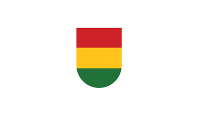 Bolivia flag shield vector illustration
