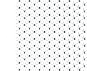 Seamless Giant Scary Spider Pattern Isolated on a white background.