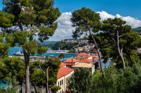 Pylos Greece - the picturesque and peaceful town of the Messinia prefecture located in southwestern part of Greece at the coast of the Ionian sea.Peloponnese