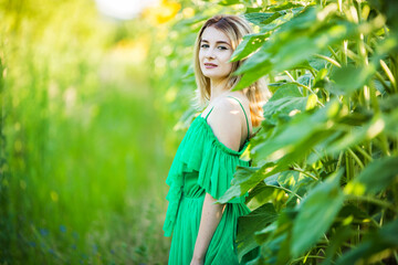 girl with a sunflowers