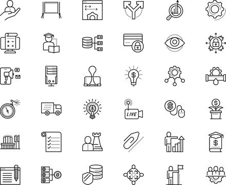 business vector icon set such as: miner, leaf, mechanic, choosing, side, together, water, trust, department, repair, control, active, parcel, free, statistic, scholarship, triumph, holding, stopwatch