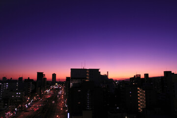 Fototapeta premium 夕景の街並