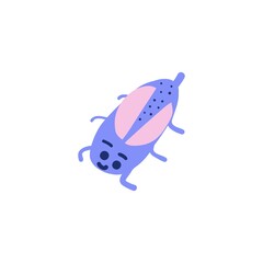 Cute bug isolated element. Insect fly character for kids design