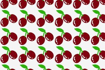 cherry fruit pattern. Suitable for backgrounds and wallpapers.