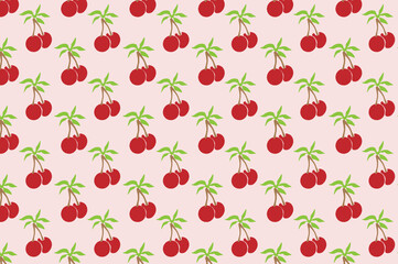 cherry fruit pattern. Suitable for backgrounds and wallpapers.