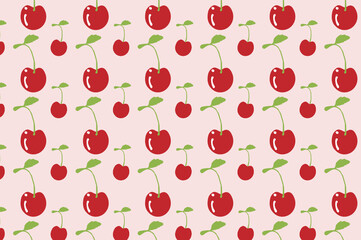 cherry fruit pattern. Suitable for backgrounds and wallpapers.