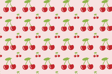 cherry fruit pattern. Suitable for backgrounds and wallpapers.