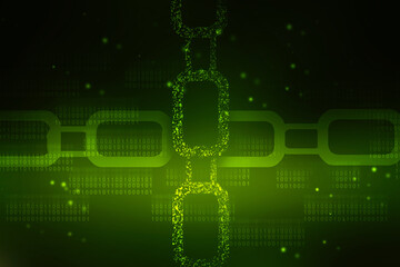 2d illustration Stainless steel chain