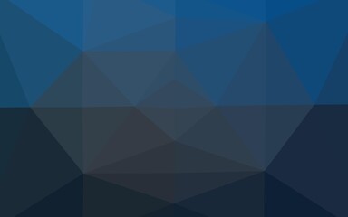 Dark BLUE vector abstract polygonal texture.