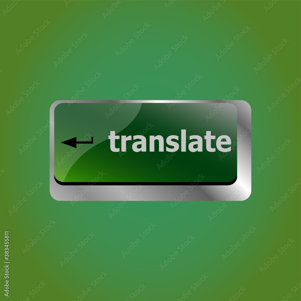 Poster translate enter button on computer keyboard keys