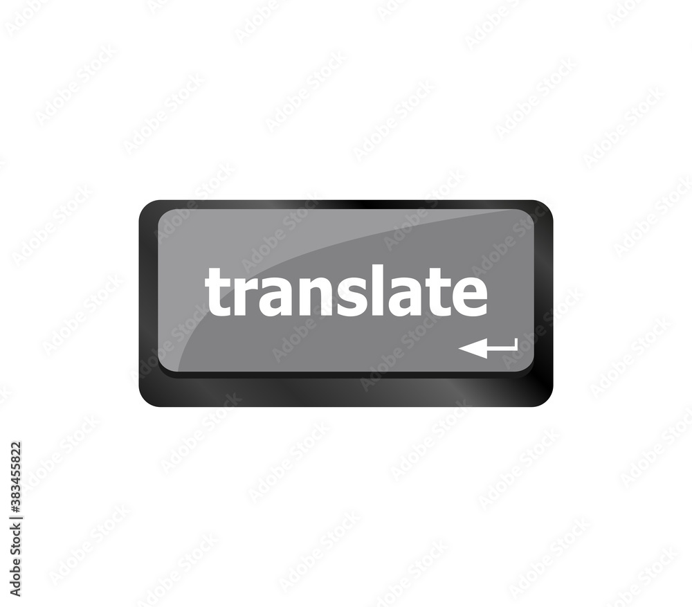 Poster translate enter button on computer keyboard keys