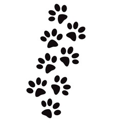 Animal Paw Silhouette, vector, illustration.