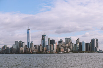 Fototapeta na wymiar View of Manhattan from Ellis Island, New York City