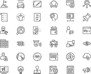 business vector icon set such as: production, achieve, dress, coin, hotel, cooperation, crowd, hairstyle, window, keyboard, building, barber, sport, revenue, info, cushion, earning, successful