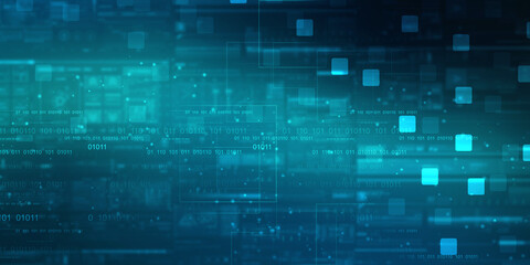 2d illustration Abstract futuristic electronic circuit technology background
