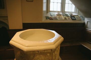  baptismal font in an orthodox church