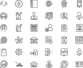 business vector icon set such as: strength, trolly, module, application, program, round, classic, find, medical, user, privacy, liquid, questions, human relationship, web design, order, shadow