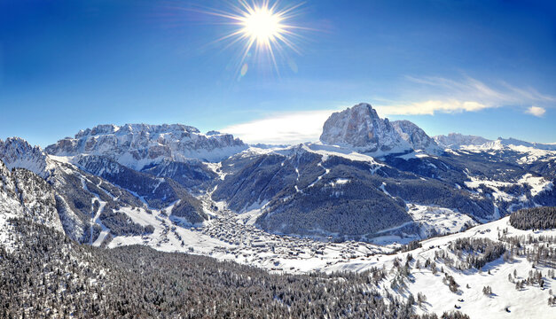 Selva Val Gardena Wolkenstein Winter