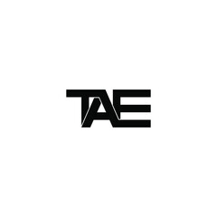 tae letter original monogram logo design
