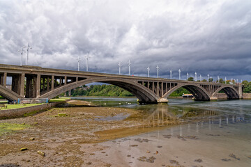 Obraz premium The Royal Tweed Bridge in Berwick Upon Tweed