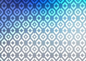 Light BLUE vector template with crystals, rectangles.