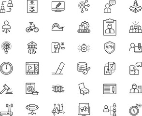 Fototapeta premium business vector icon set such as: list, men, rent, vpn, speed, contract, compliance, attach, agreement, e-commerce, freelancer, transparent, film, pictogram, display, mentor, box, machinery, coffee