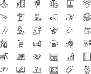 business vector icon set such as: photographer, champion, space, petrol, avatar, eraser, password, cold, vehicle, world, open, estimation, crime, note, capture, organize, agree, high, holder
