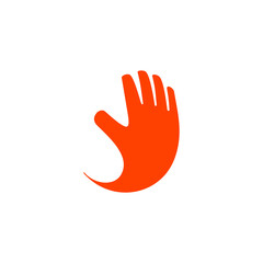 logo of a dynamic palm moving in a circle