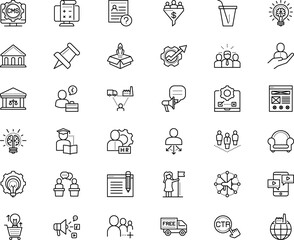 business vector icon set such as: student, ship, notice, drink, remark, station, opinions, productivity, world, developer, environment, sharing, icons, rocket, news, innovative, fly, clip, party