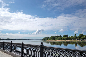 Yaroslavl. The place where the Kotorosl river flows into the Volga. Arrow Of Yaroslavl. River...