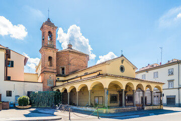 Obraz premium View at the Church of Del Pozzo in the streets of Empli town, Italy