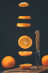 Orange aufgeschnitten