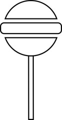 Lollipop contour. Vector black and white illustration. Great for labels, menus, posters, banners, vouchers, coupons, business promotion and more.