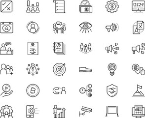 business vector icon set such as: maintenance, time, occupation, clothing, sourcing, minute, parliament, motivational, coding, colleague, guard, head, stand, eyeball, clipboard, international, career