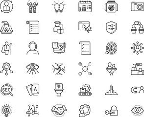business vector icon set such as: danger, master plan, greeting, conversion, monitor, therapist, smart toilet, medicine, psychology, partners, play, think, future, leave, lead conversion, planner