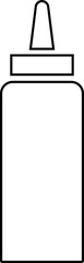 Ketchup and mustard bottle contour. Vector black and white illustration. Great for labels, menus, posters, banners, vouchers, coupons, business promotion and more.
