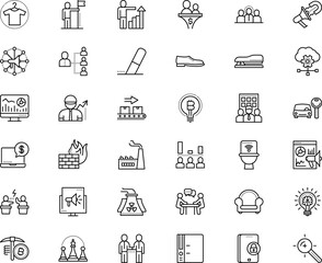 business vector icon set such as: working, wealth, server, guard, rubber, conversion, triangular, dress, glow, pull, front, diary, opposite, sport, footwear, mesh, leads, soft, pawn, visitor, cloth