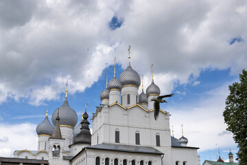 Yaroslavl region; Rostov; Summer day in the Rostov Kremlin. Church of the resurrection; 17th century;