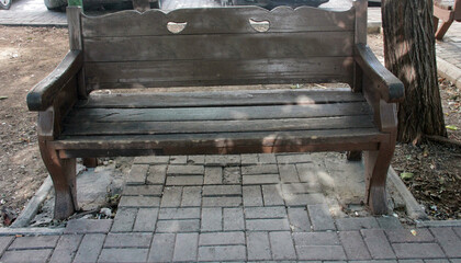 stylish and modern bench for the garden