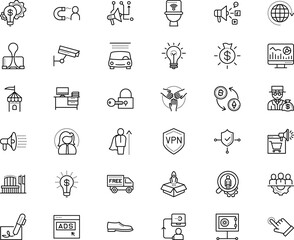 Fototapeta na wymiar business vector icon set such as: hr, usability, surveillance, spread, member, doodle style, planet, head, check, free, save, exit, spy, content, alone, caution, chair, lace, private, engagement