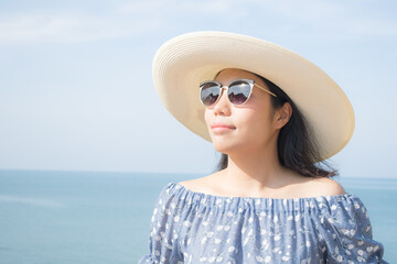 portrait of a woman on the beach