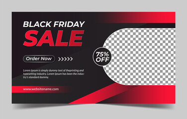 Black Friday sale web banner. discount banner. Vector 