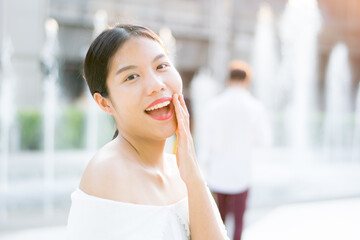 portrait of a woman smiling