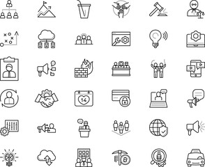 business vector icon set such as: strategic, like, automobile, polygonal, search, approve, duty, research, suggestion, hacker, btc, sharing, content, president, peak, currency, together, set, ceo